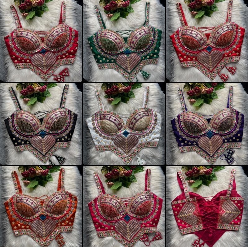 Tew Italian Silk Navratri Special Designer Blouses